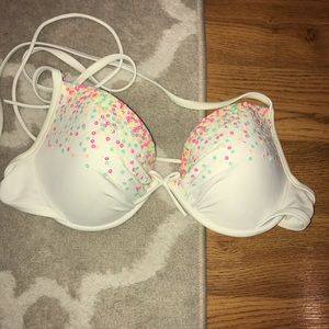 Victoria’s Secret✨ White Sequin Bra Bikini Top✨